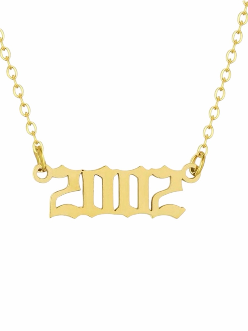 Evry Jewels gold birth year 2002 necklace